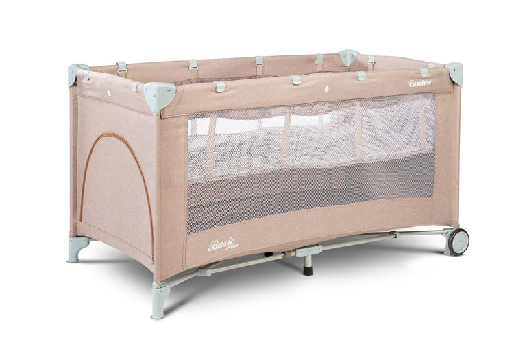 Сгъваема кошара за пътуване 1 ниво Basic Beige Caretero
