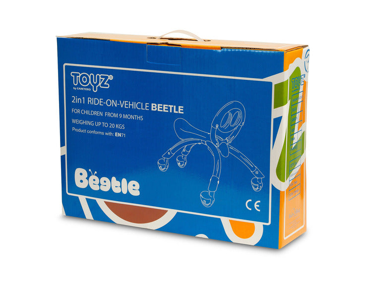 Количка за яздене Beetle 2В1 Тип Бръмбър Син Caretero Toyz