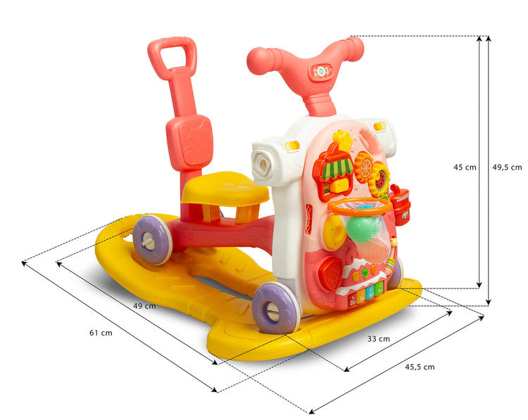 Многофункционална Проходилка 5В1 Pink Caretero Toyz