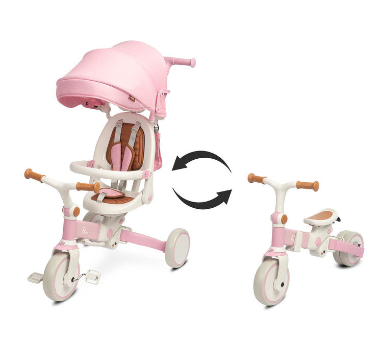 Tricycle and balancing wheel 2 in 1 Faro Pink Caretero Toyz