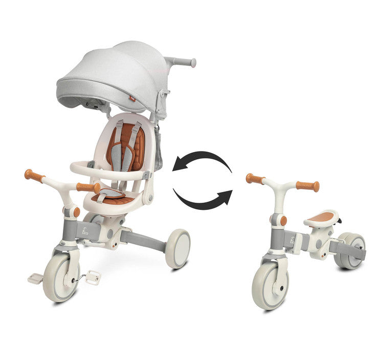 Tricycle and balancing wheel 2in1 Faro Gray Caretero Toyz