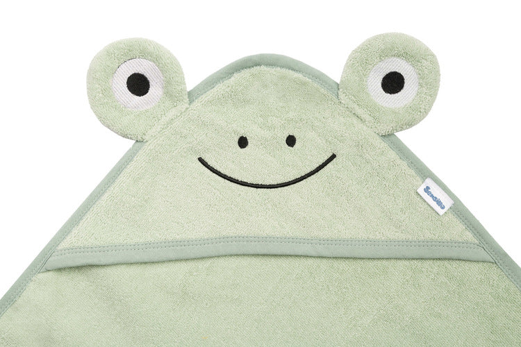Frog Bath Towel 90x90cm Green 100% Cotton