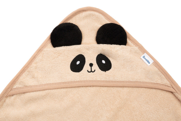 Panda Bath Towel 90x90cm Beige 100% Cotton