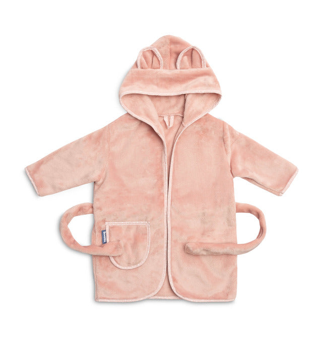 Elegant Children’s Bathrobe 1-2 Years Teddy Bear Pink