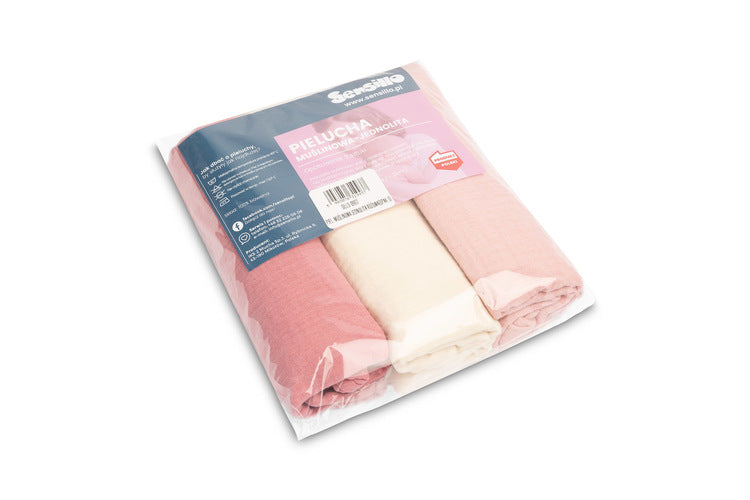 Муселинови Пелени Uniform Pink 3 Броя 60x80см