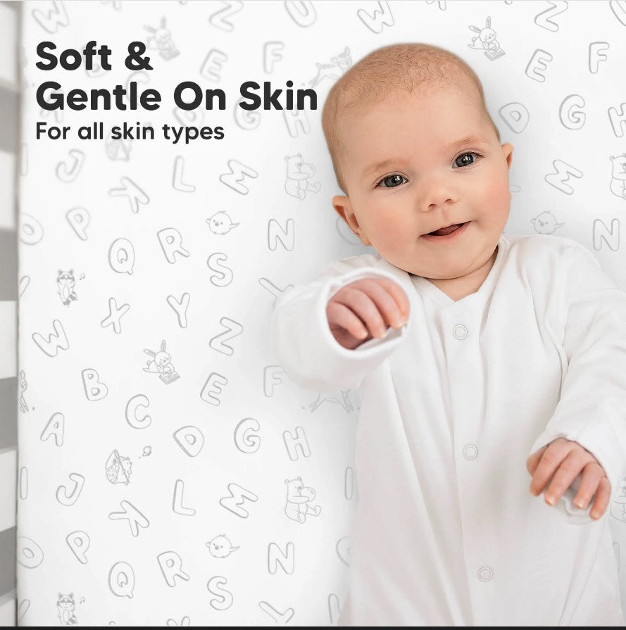 Чаршафи От Органичен Памук 2 Броя 60х120См Розови Abc Kea Babies