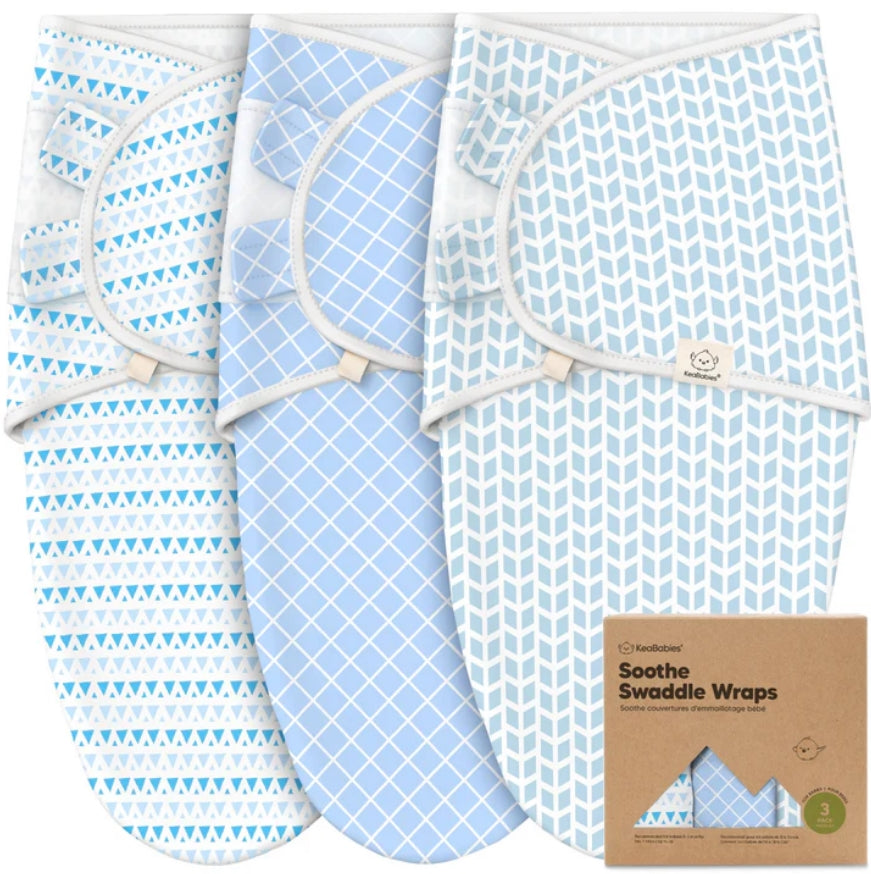 Anti-Stress Diapers Organic 0-3 Months 3Pcs Blue KeaBabies