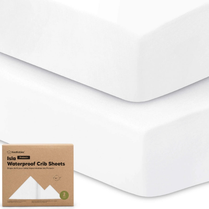 Sheet And Protector 2in1 Protect+ 60X120Cm 2 Pieces White KeaBabies