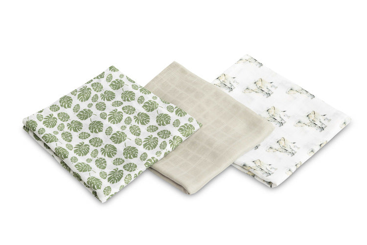Bamboo Diapers 3-Pack Elephant Gray 70X80 Sensillo