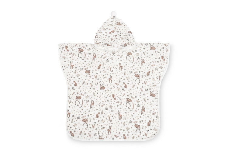 Muslin Bunny Bath Poncho, White Sensillo