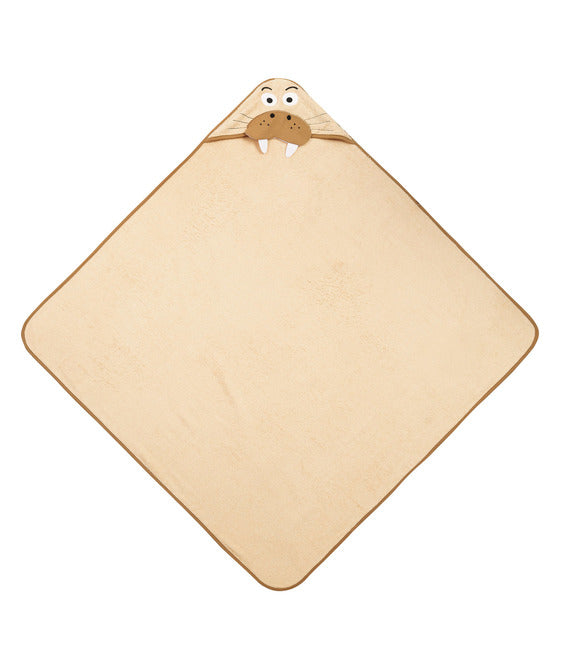 Baby Hooded Towel Walrus Beige Sensillo
