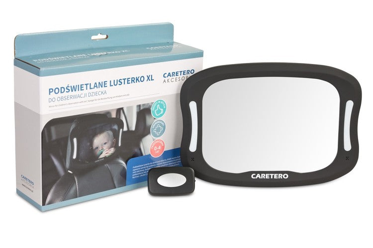 Caretero car mirror with led lights