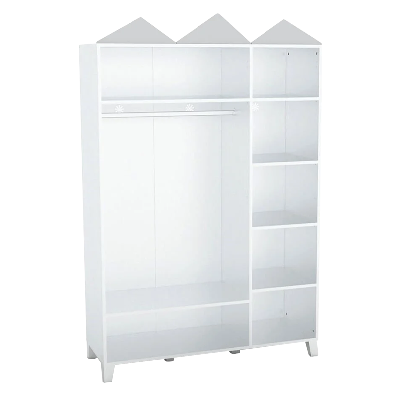 Three-door children's wardrobe MIAMI - white