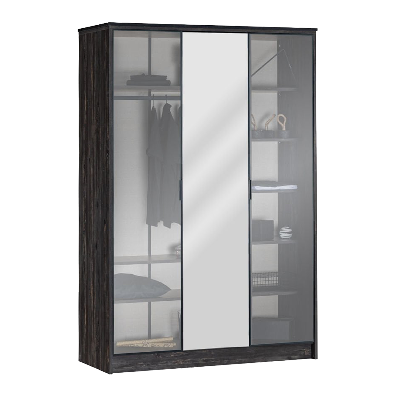 Трикрилен детски гардероб COSMOS