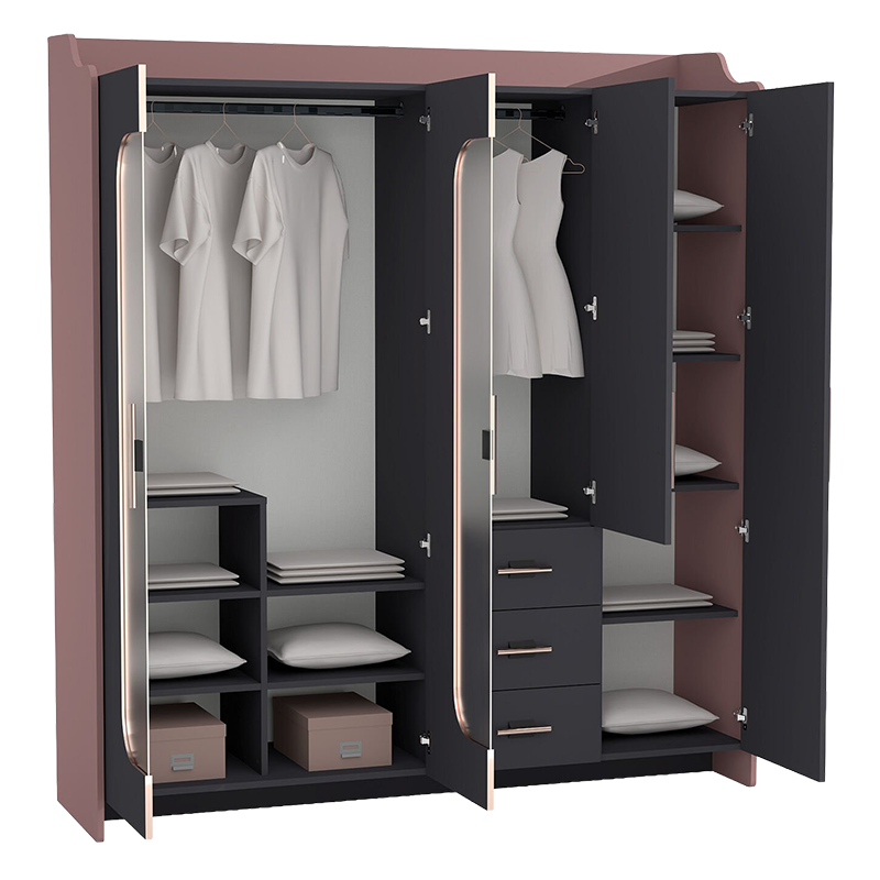 Four-door wardrobe VALENCIA