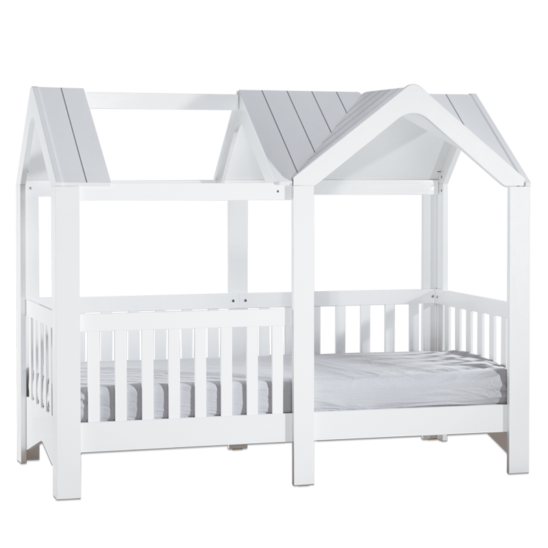 Montessori house bed MIAMI 100 x 200 - white