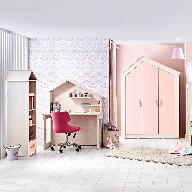 Three-door children’s wardrobe PINK HOUSE