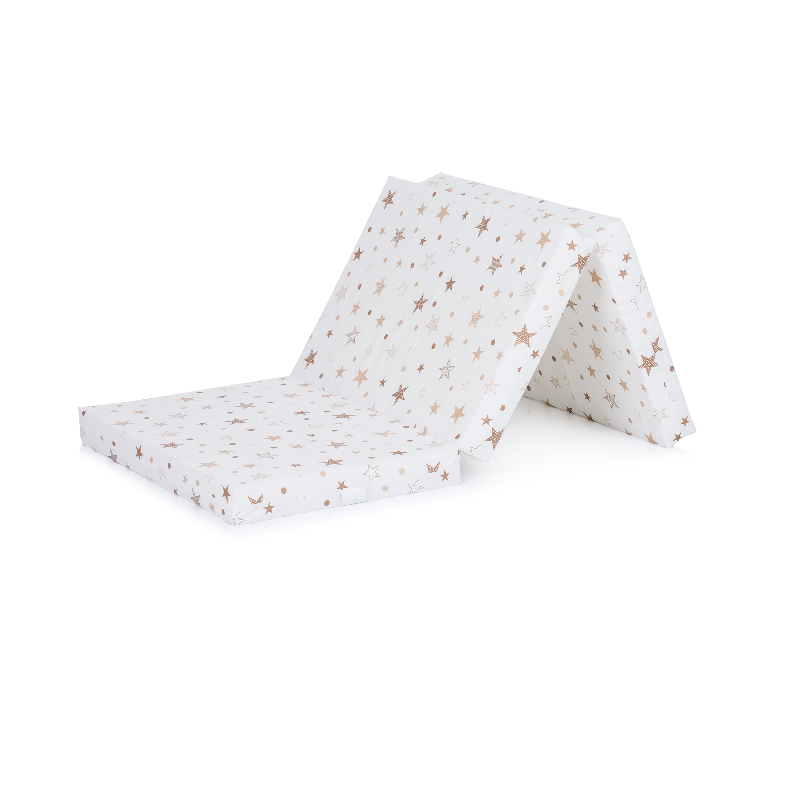 Folding mattress 60/120/6 white/beige stars