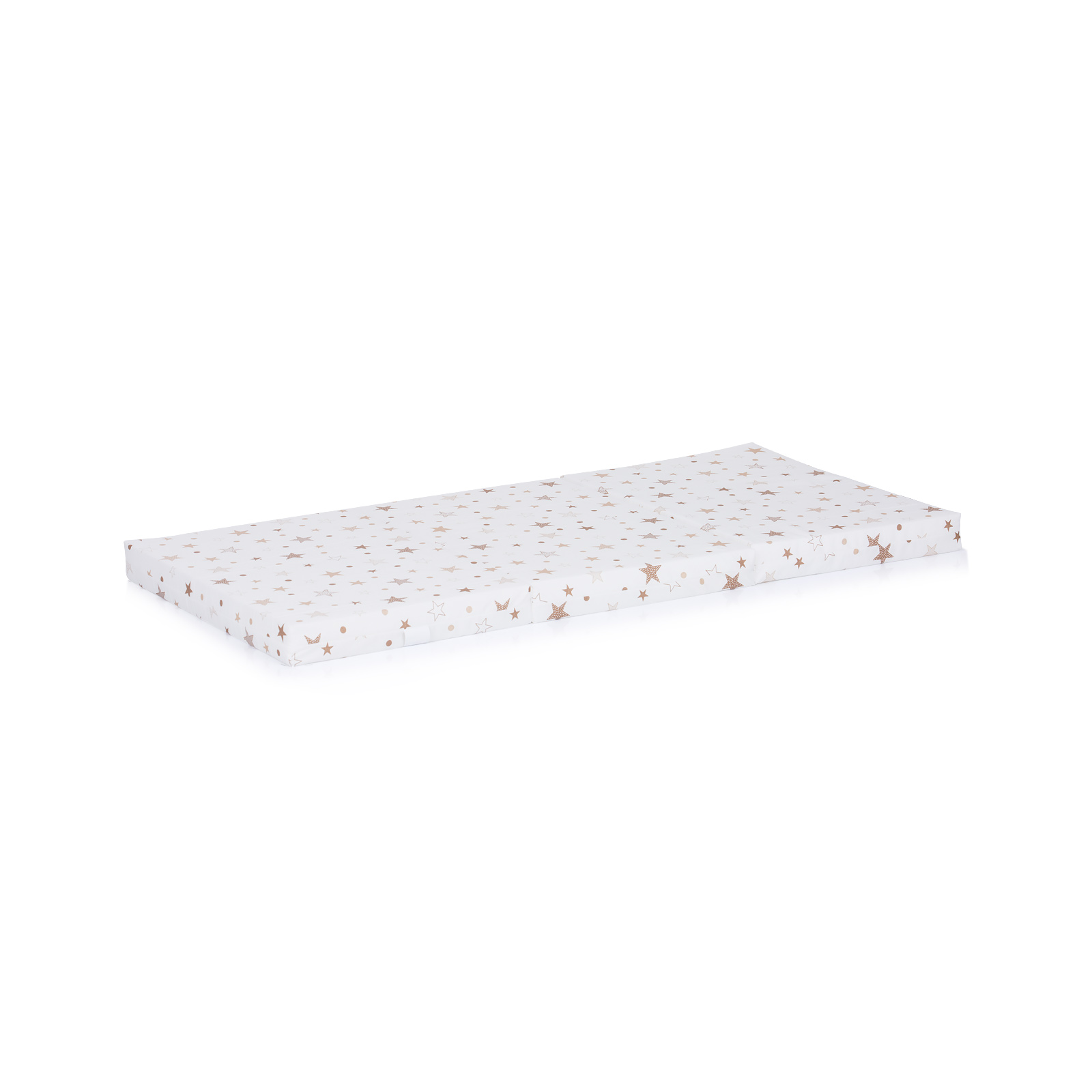 Folding mattress 60/120/6 white/beige stars