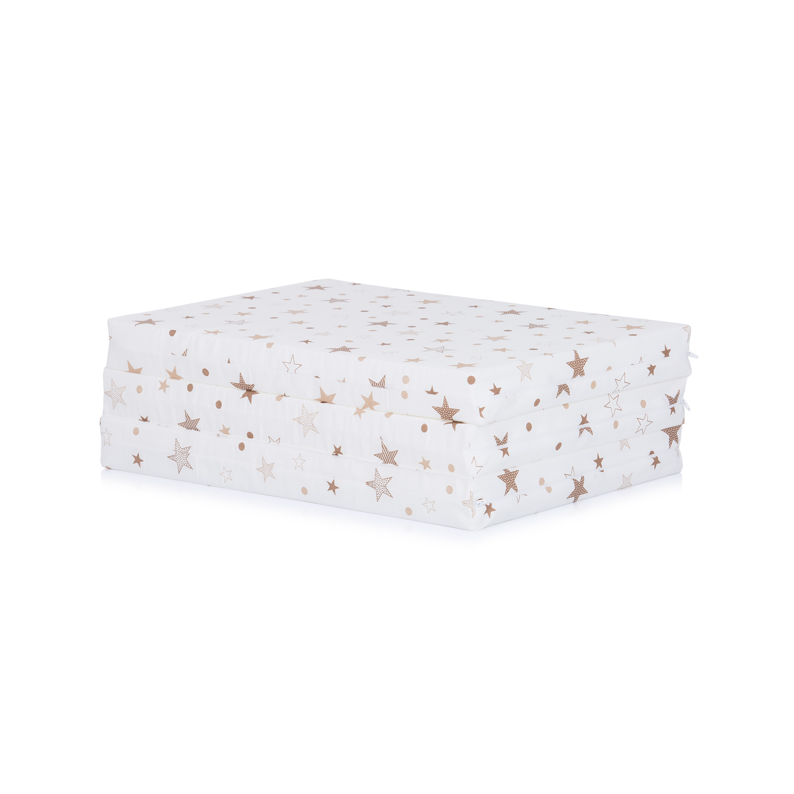 Folding mattress 60/120/6 white/beige stars