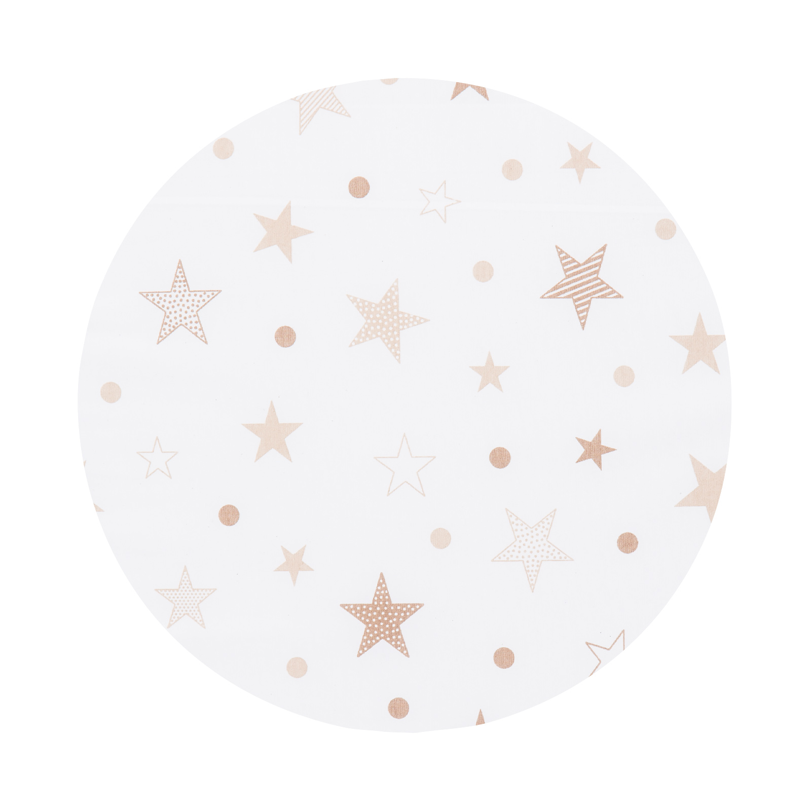 Folding mattress 60/120/6 white/beige stars