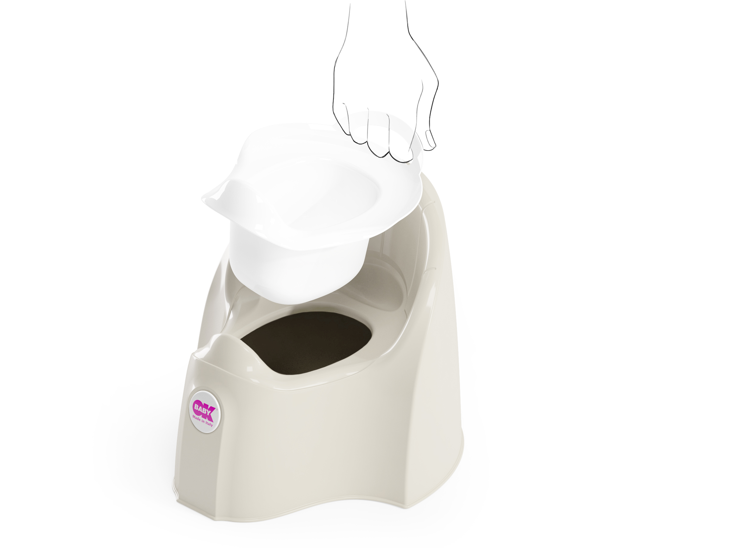 Baby pot Pasha white/ecru