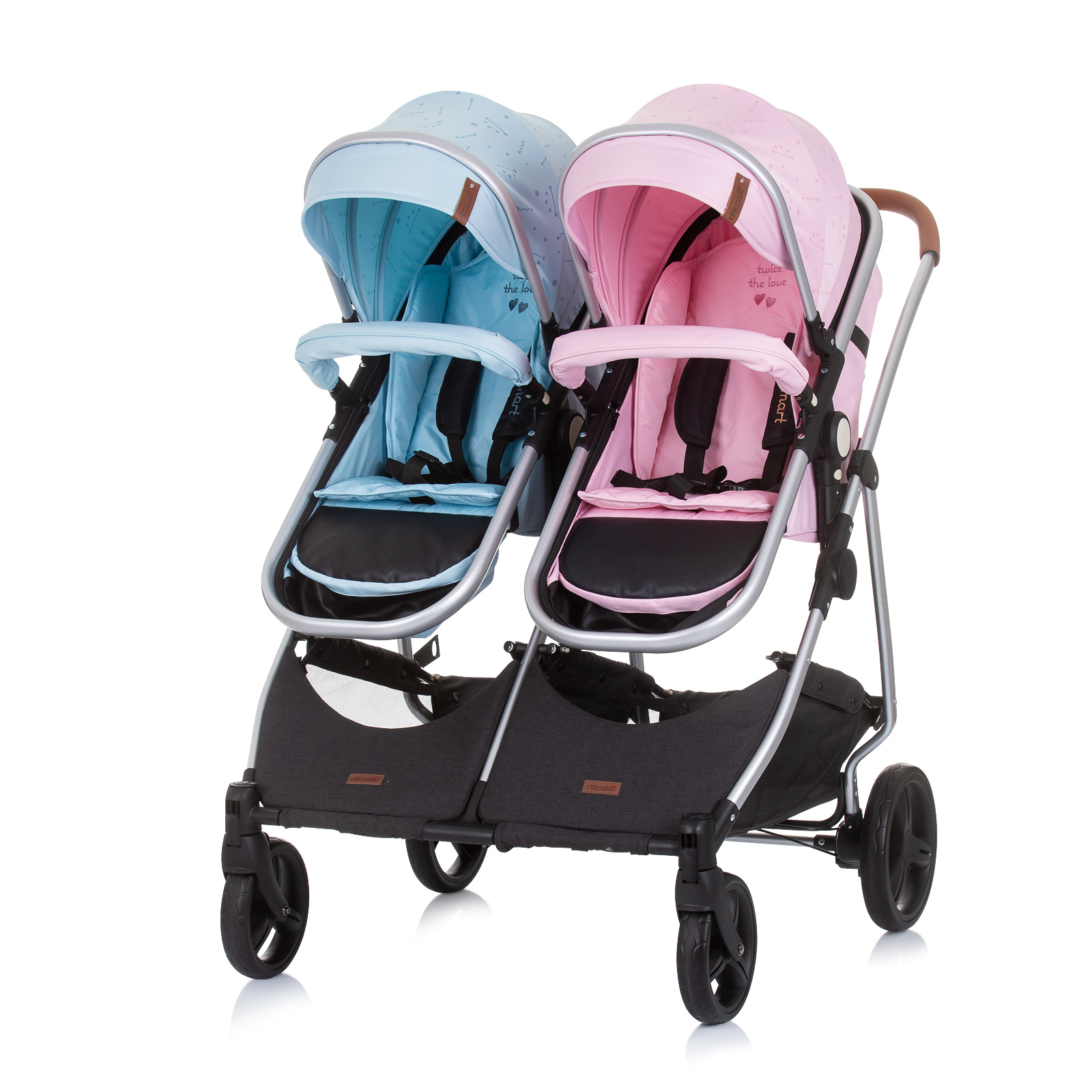 Baby stroller for twins DuoSmart rose/sky ‒