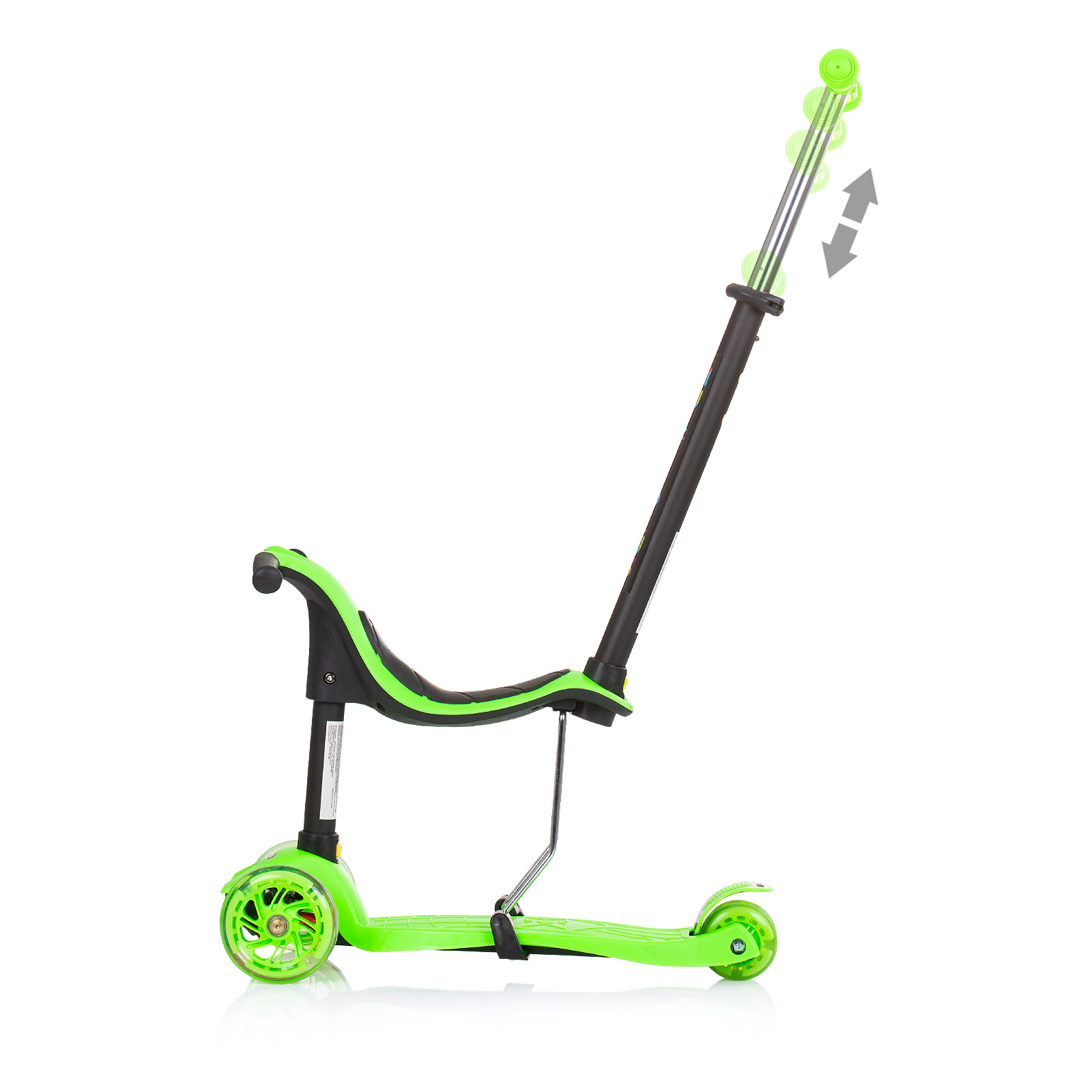 Multi Plus scooter with green handle
