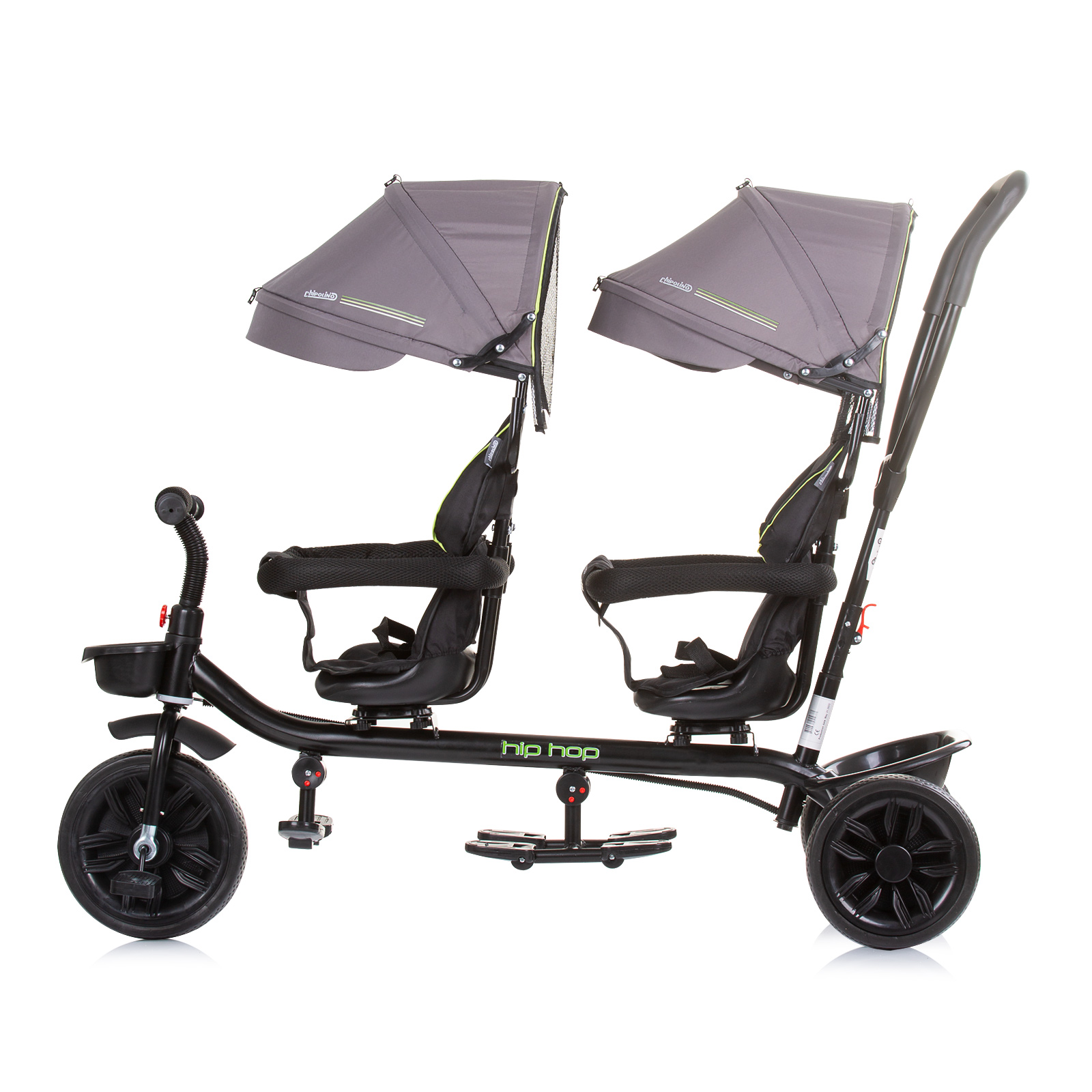 Tricycle for twins Hip Hop graphite
