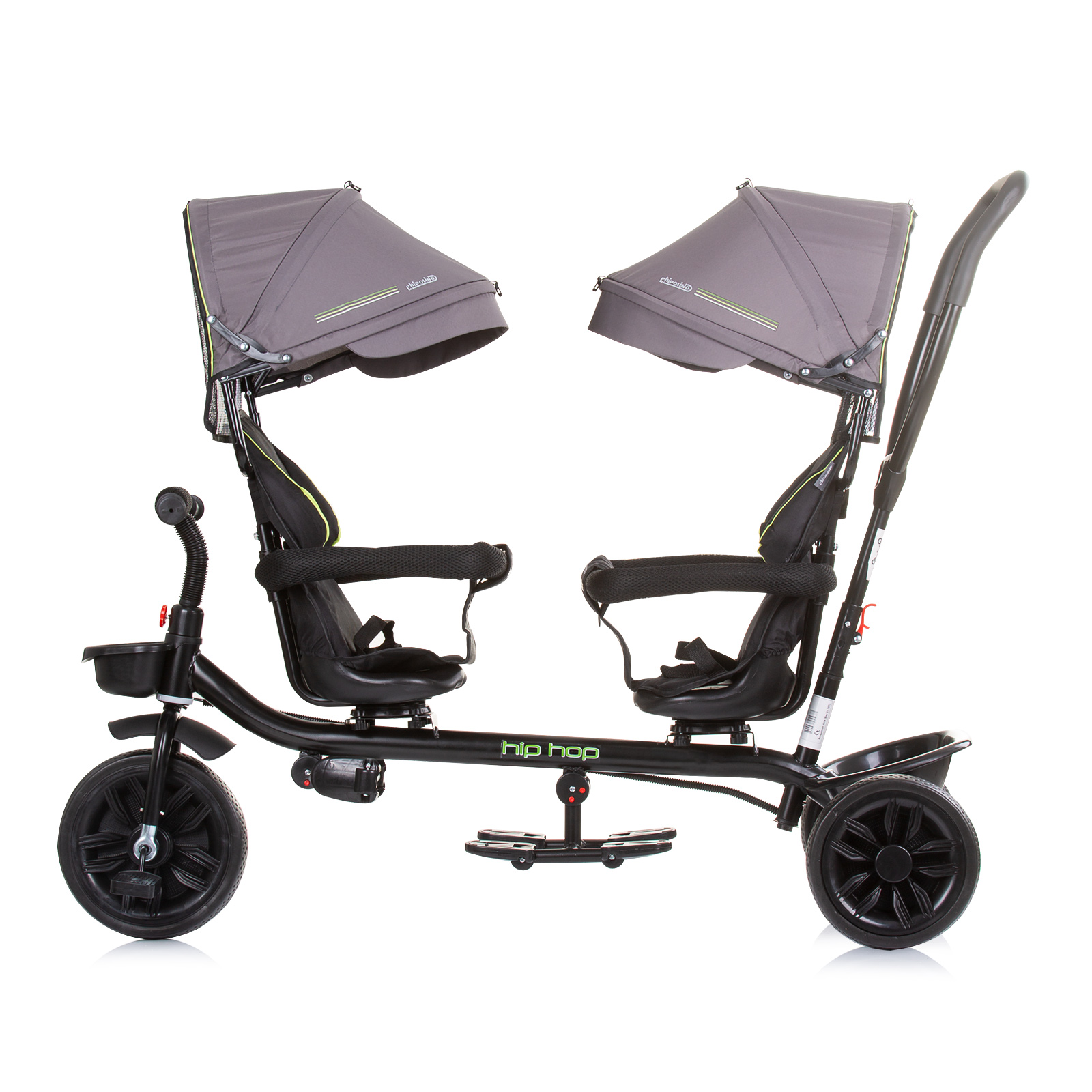 Tricycle for twins Hip Hop graphite