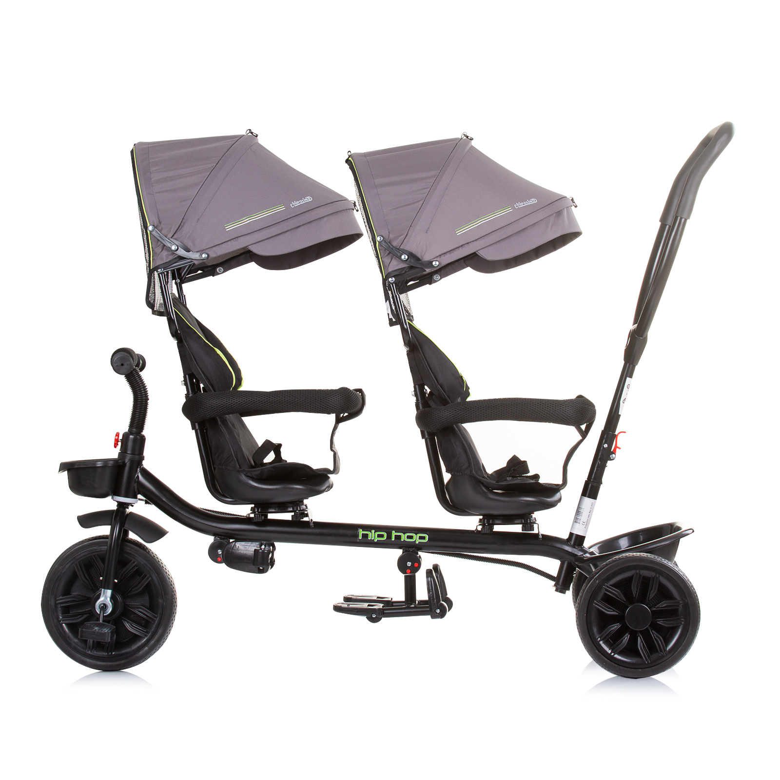 Tricycle for twins Hip Hop graphite
