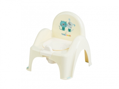 Baby Potty Stool Dog & Kitten yellow