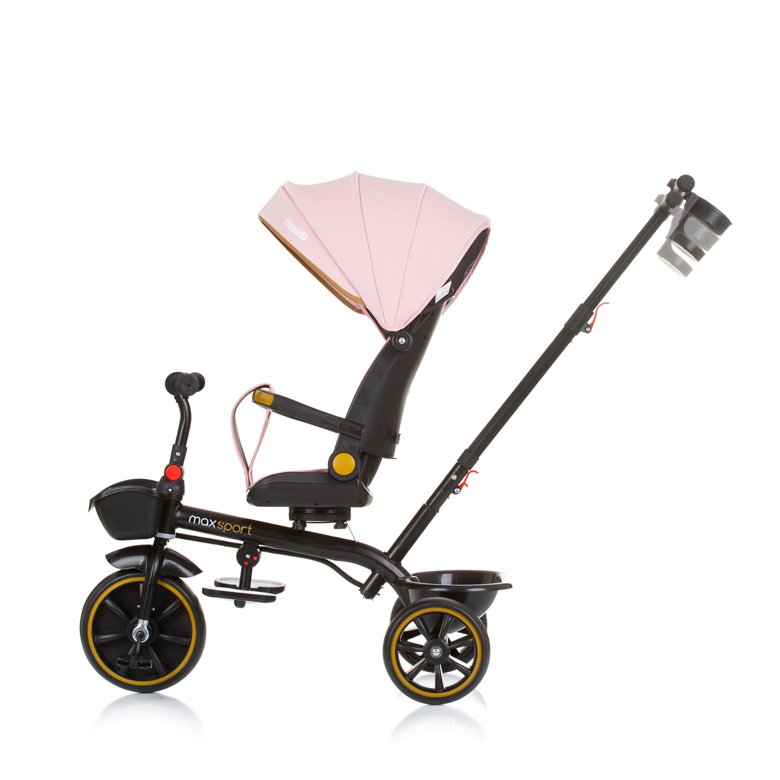 Tricycle with canopy Max Sport flamingo