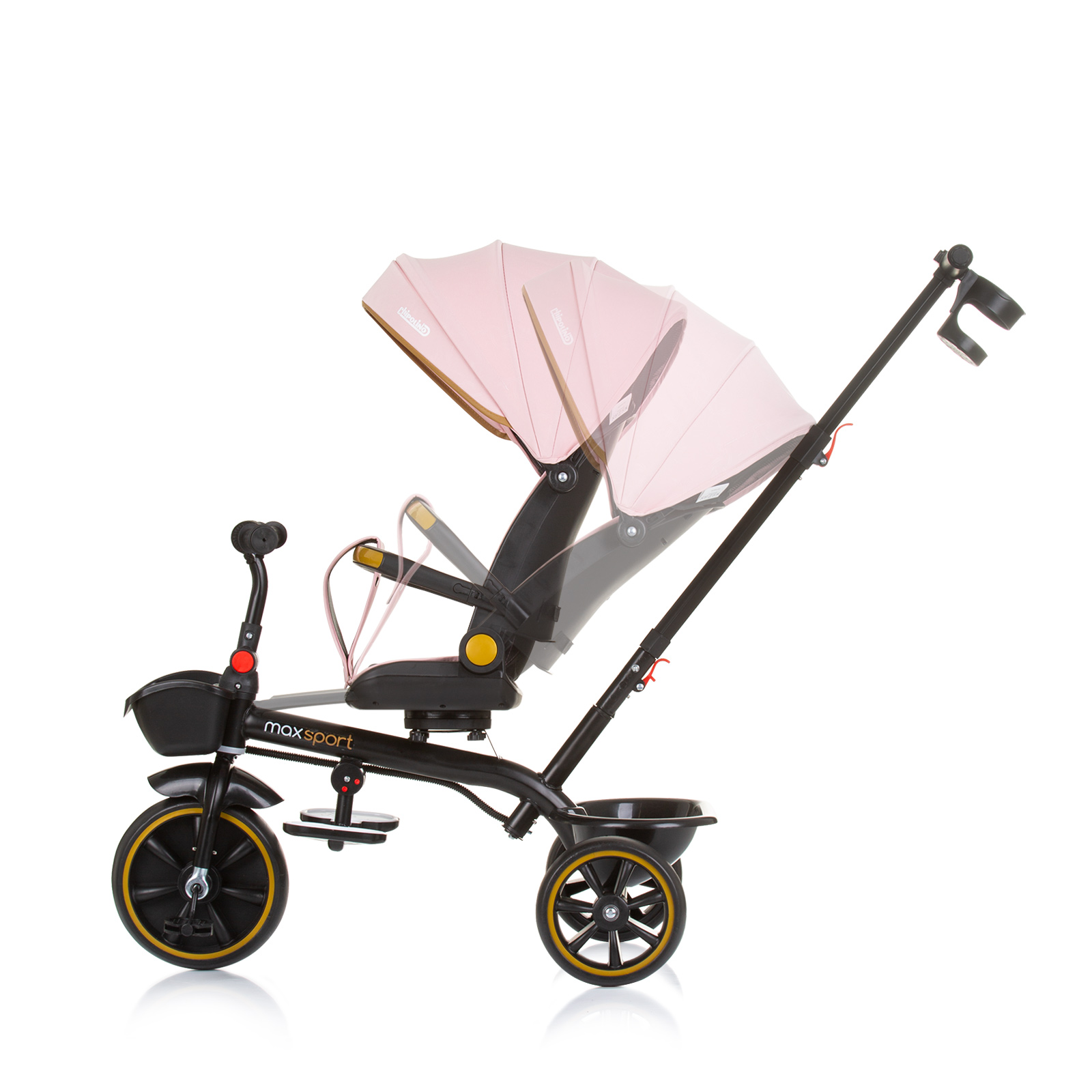Tricycle with canopy Max Sport flamingo