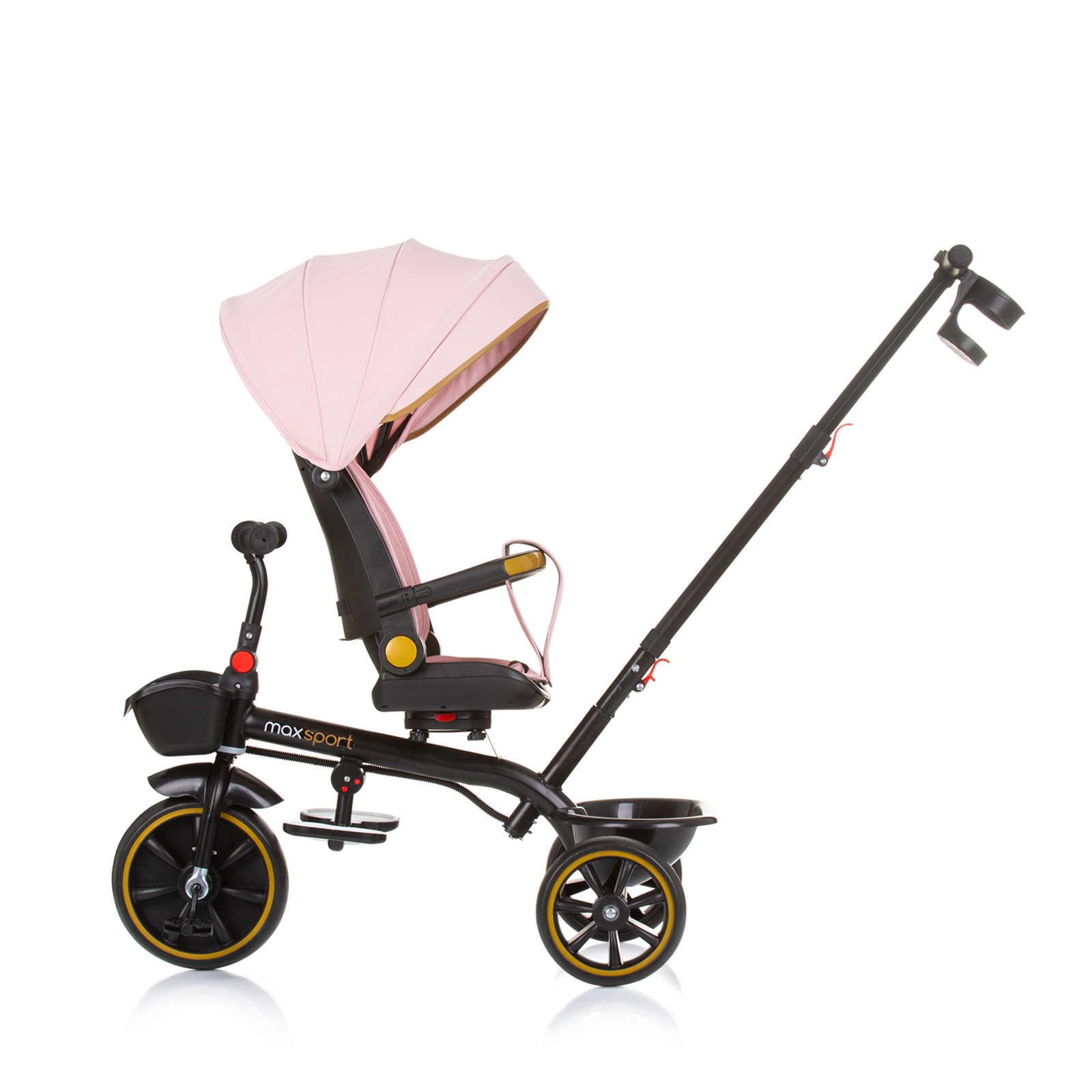 Tricycle with canopy Max Sport flamingo