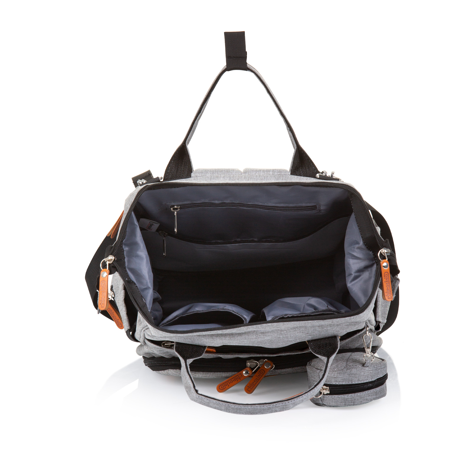 Backpack/ Diaper bag for stroller ash grey