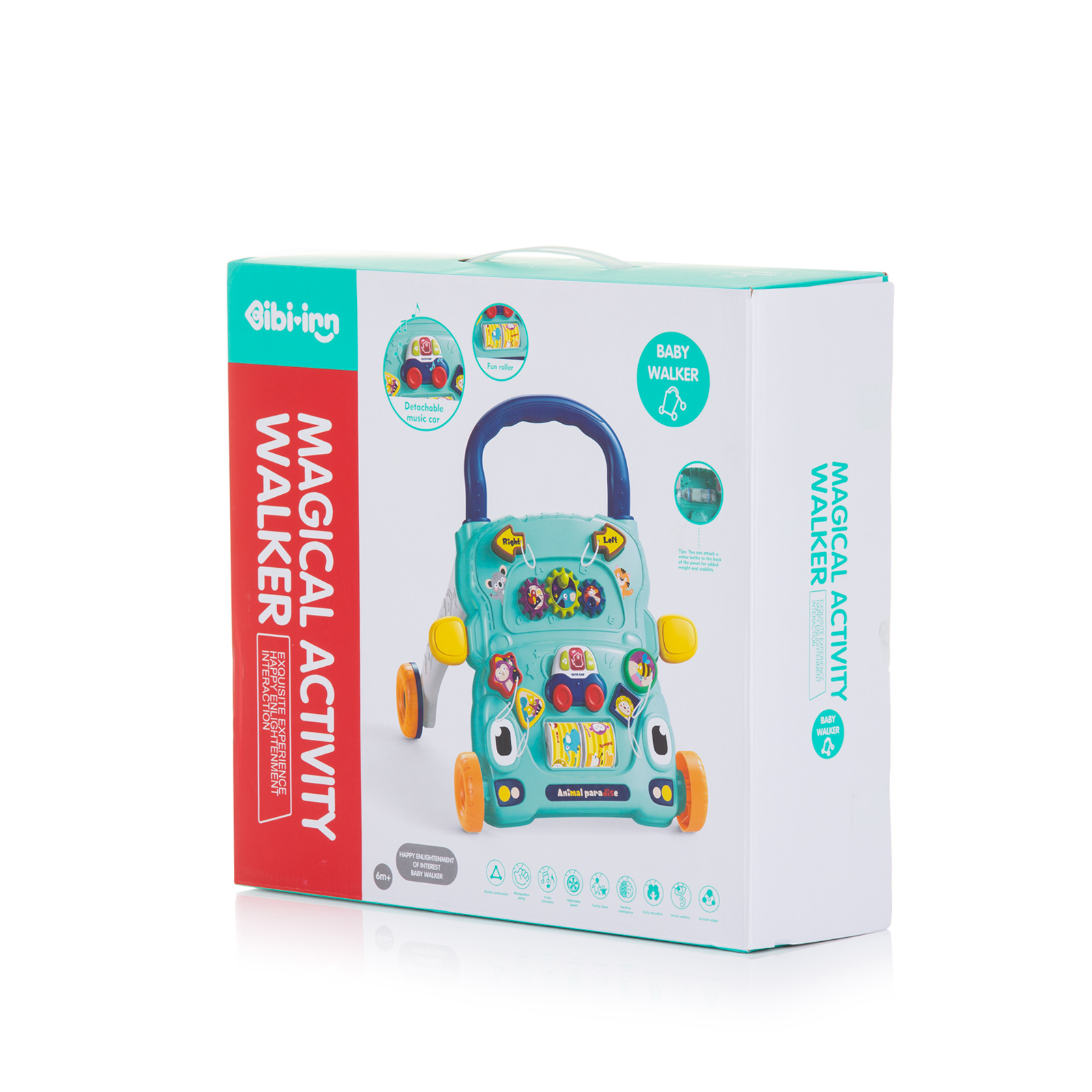 Музикална играчка на колела Весели животинкирозов