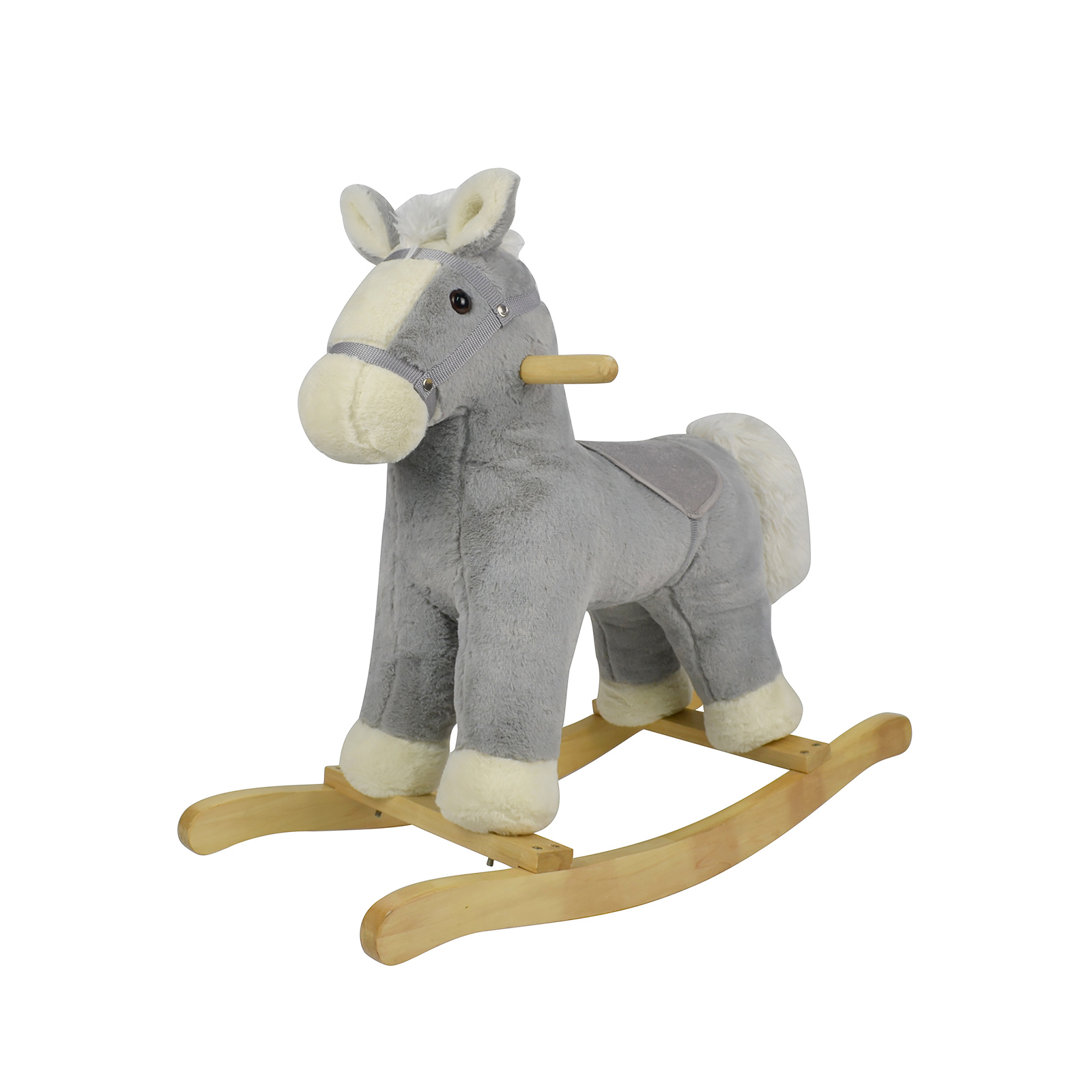 Gray rocking horse