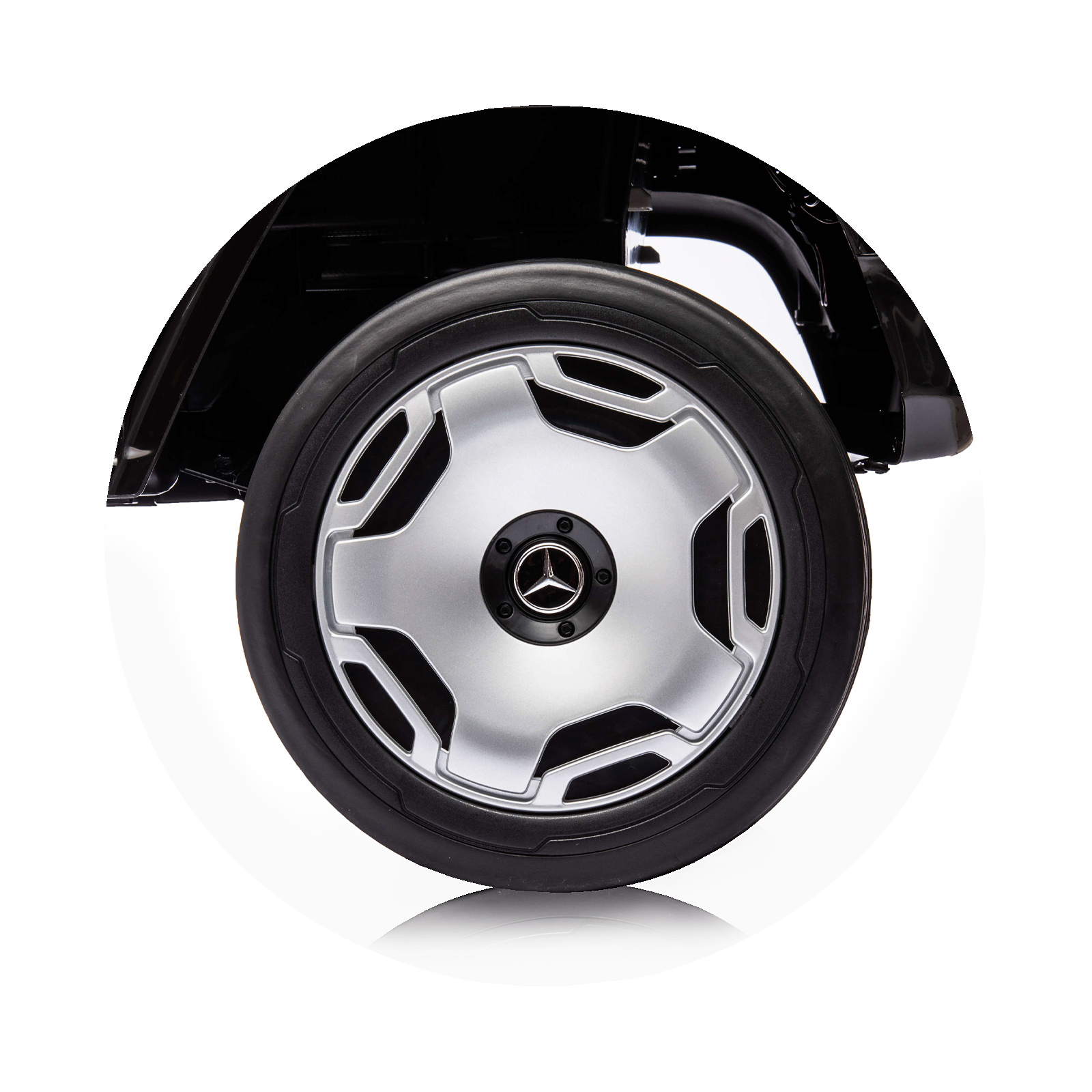 Акумулаторен джип Mercedes EQG черен EVA, кожена