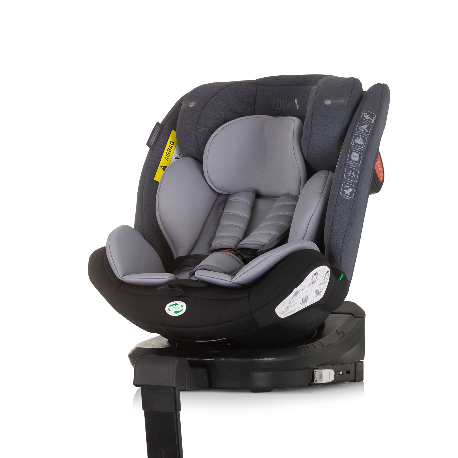 Car seat 360 I-size 40-150 TORINO gray mi