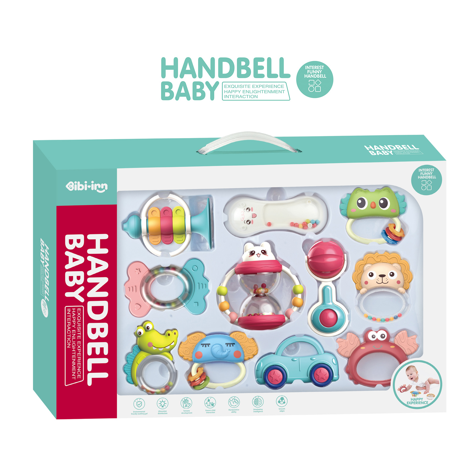 Baby. rattle and teether 11 parts