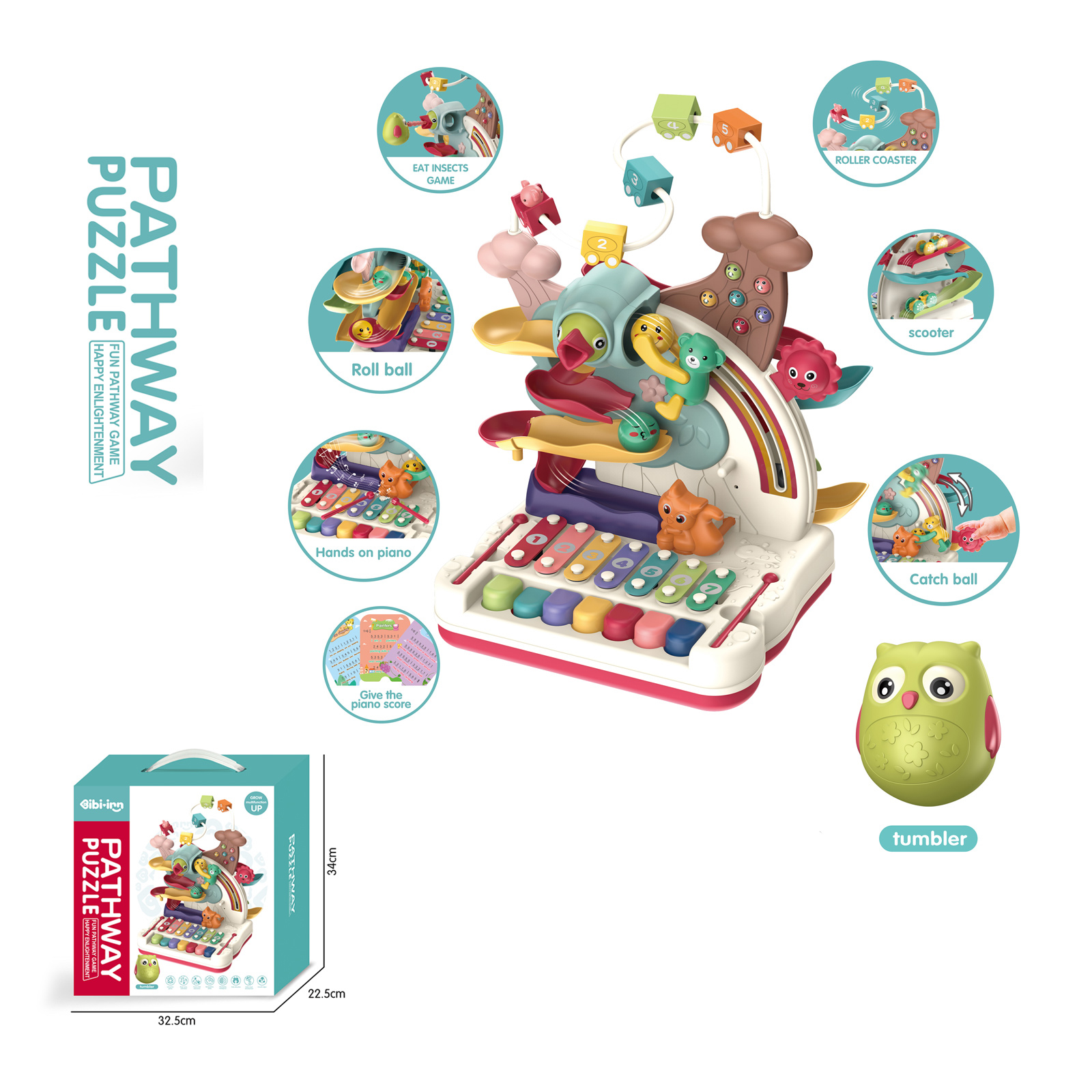 Educational puzzle game Funny animals