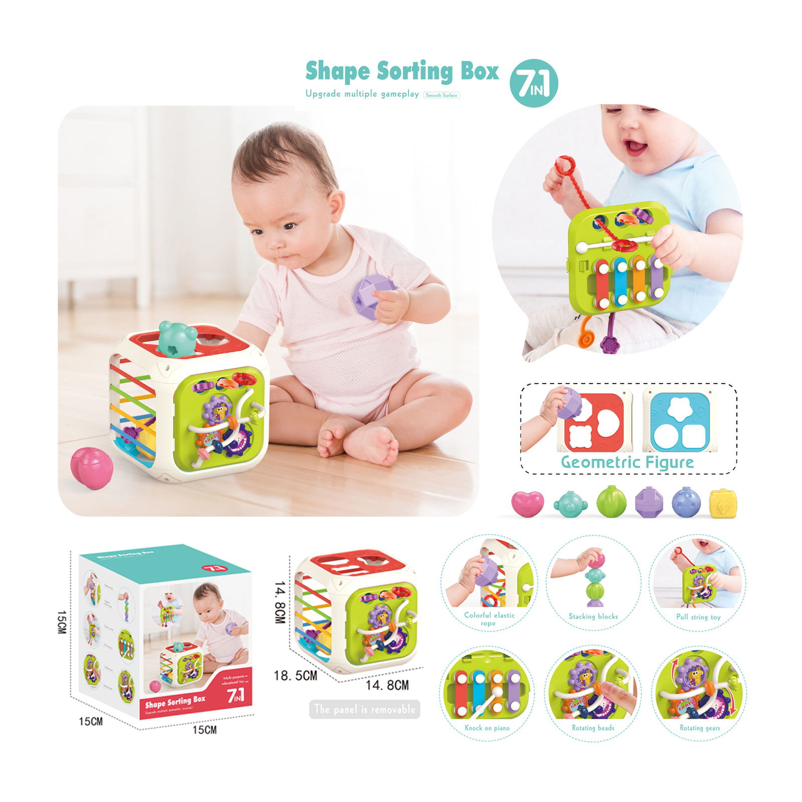 Educational cube sorter 6 in 1