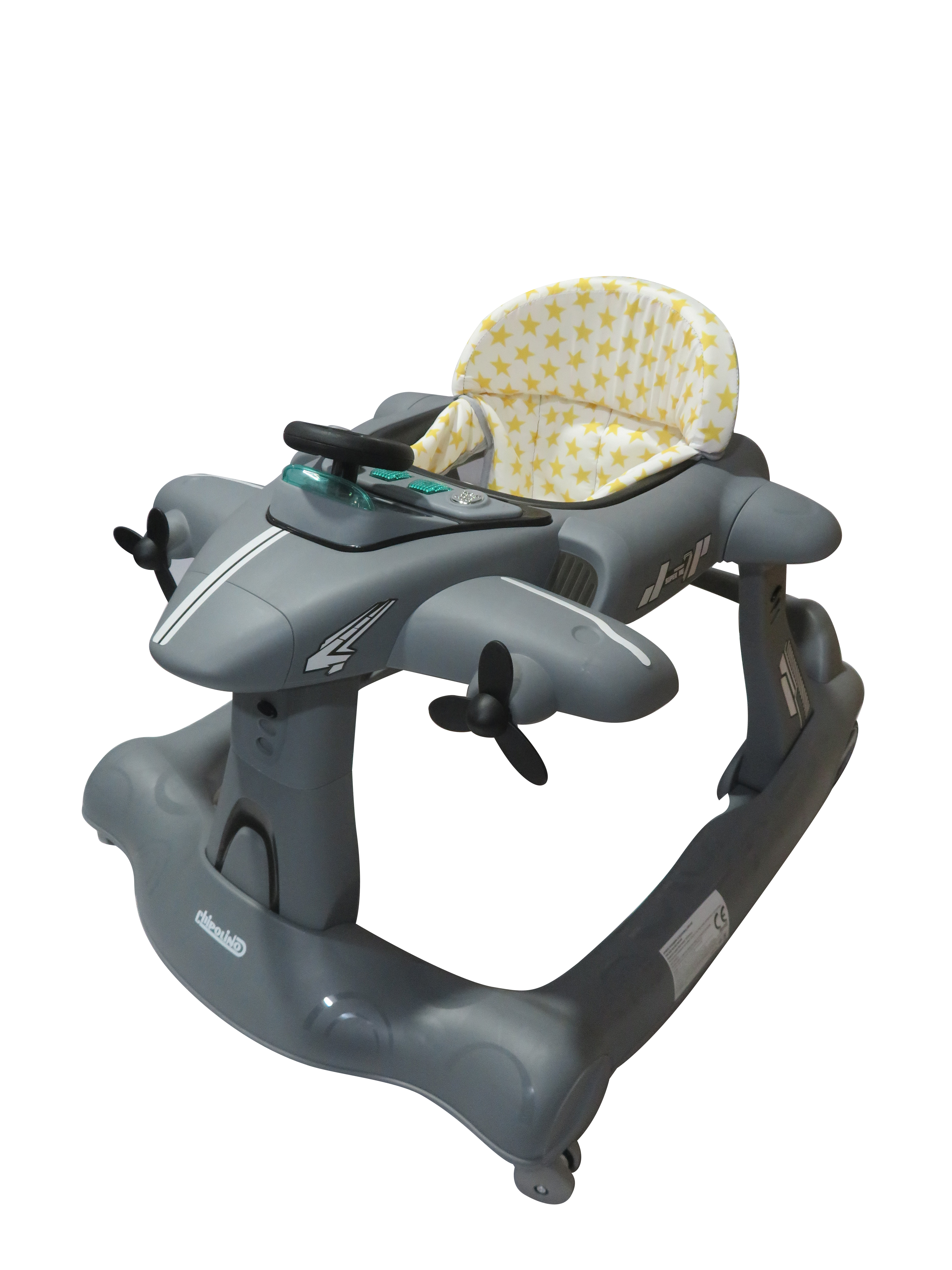 Baby walker 3 in 1 "Airplane" gray