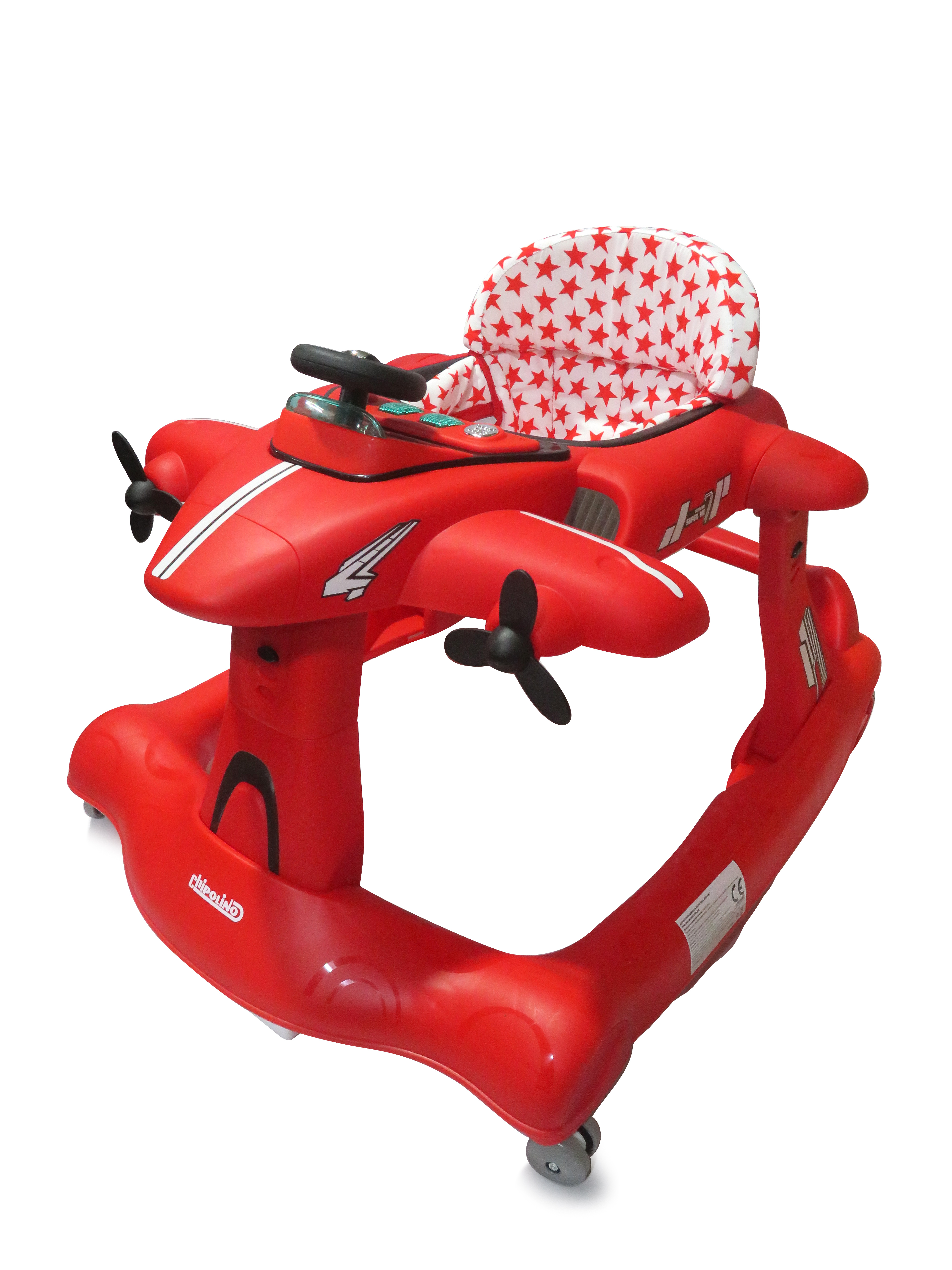 Baby walker 3 in 1 "Airplane" red