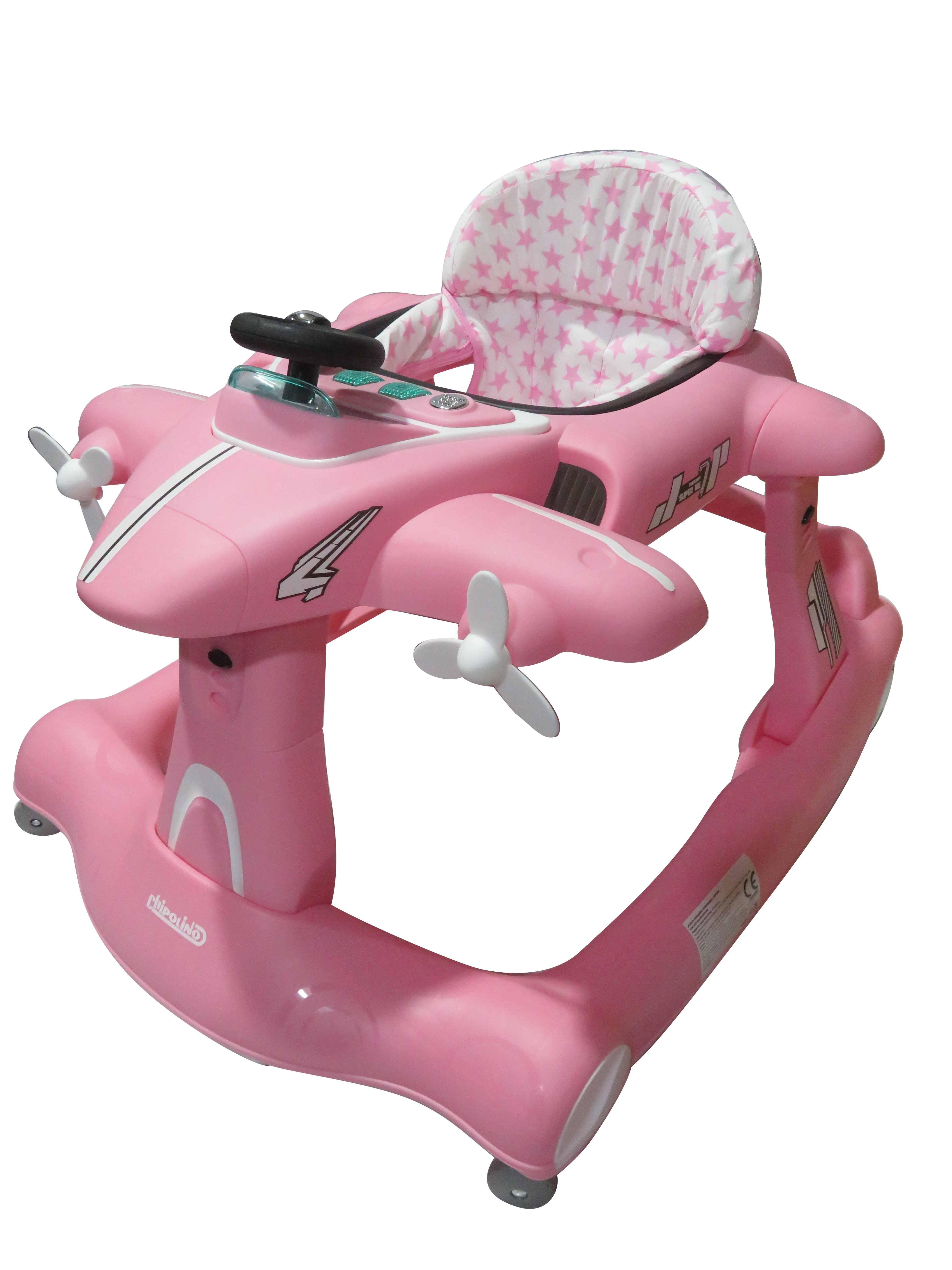 Baby walker 3 in 1 "Airplane" pink