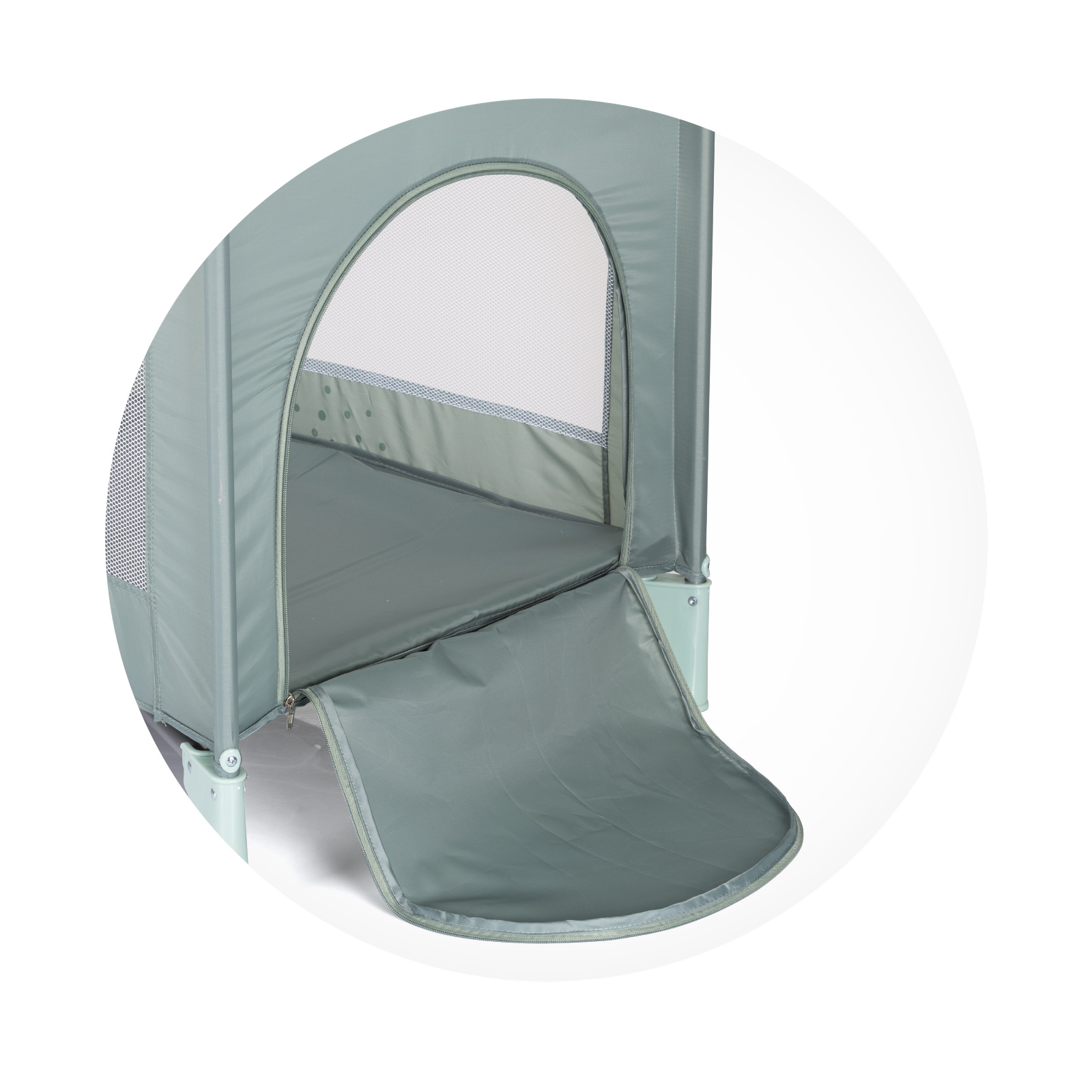 Portable playpen "Capri" Hippo green