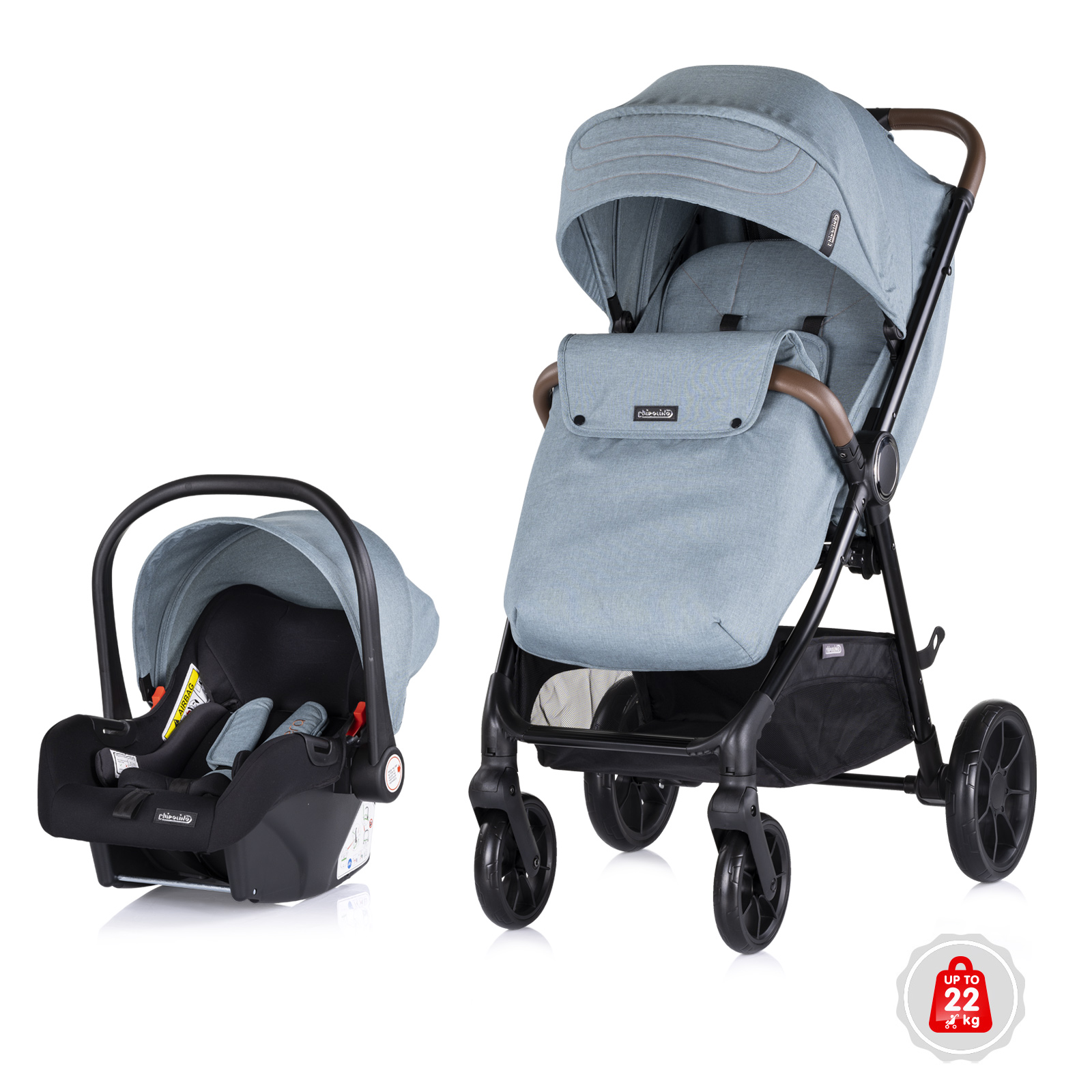 2 in 1 Stroller+chair Ultera basil