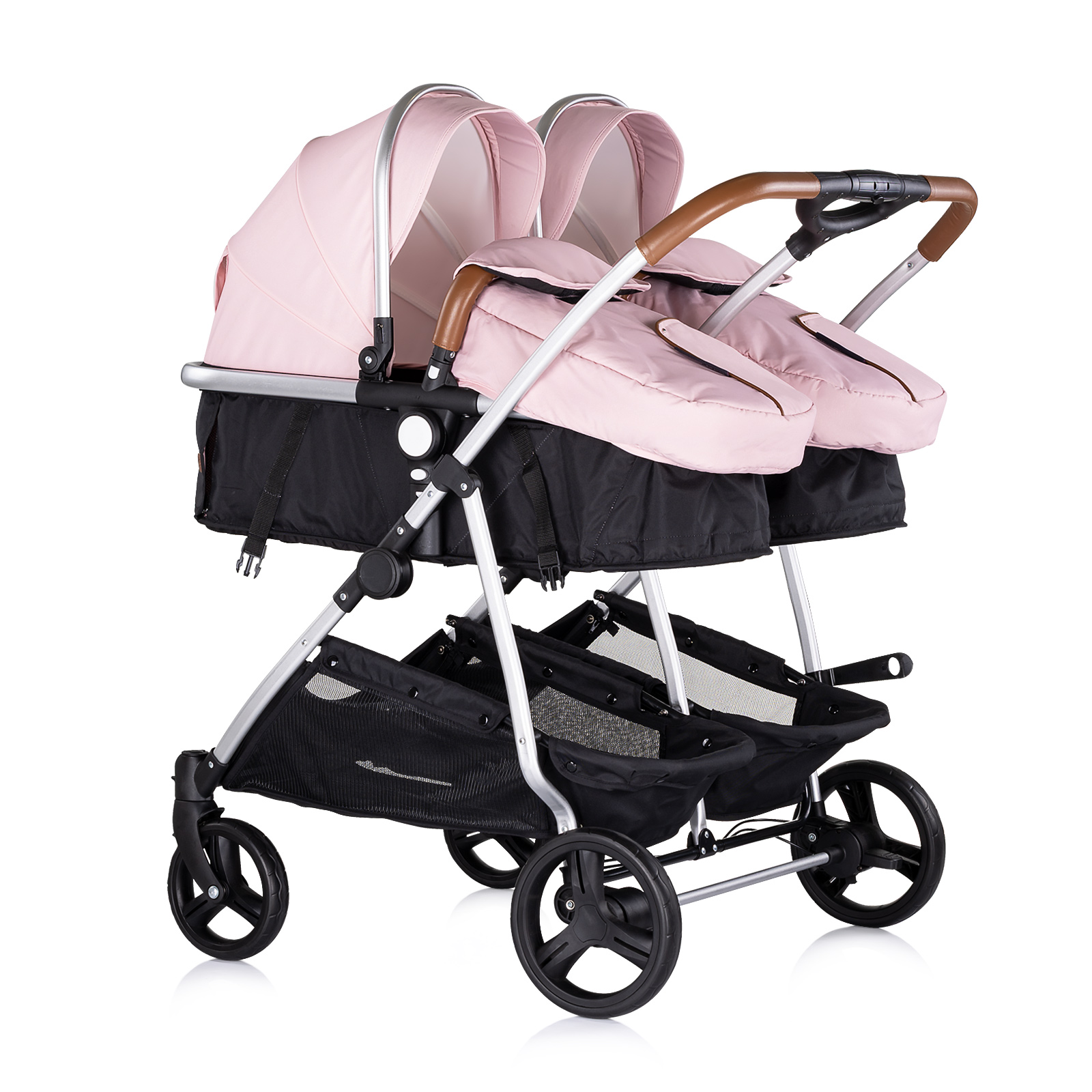 Baby stroller for twins DuoSmart marshmallow