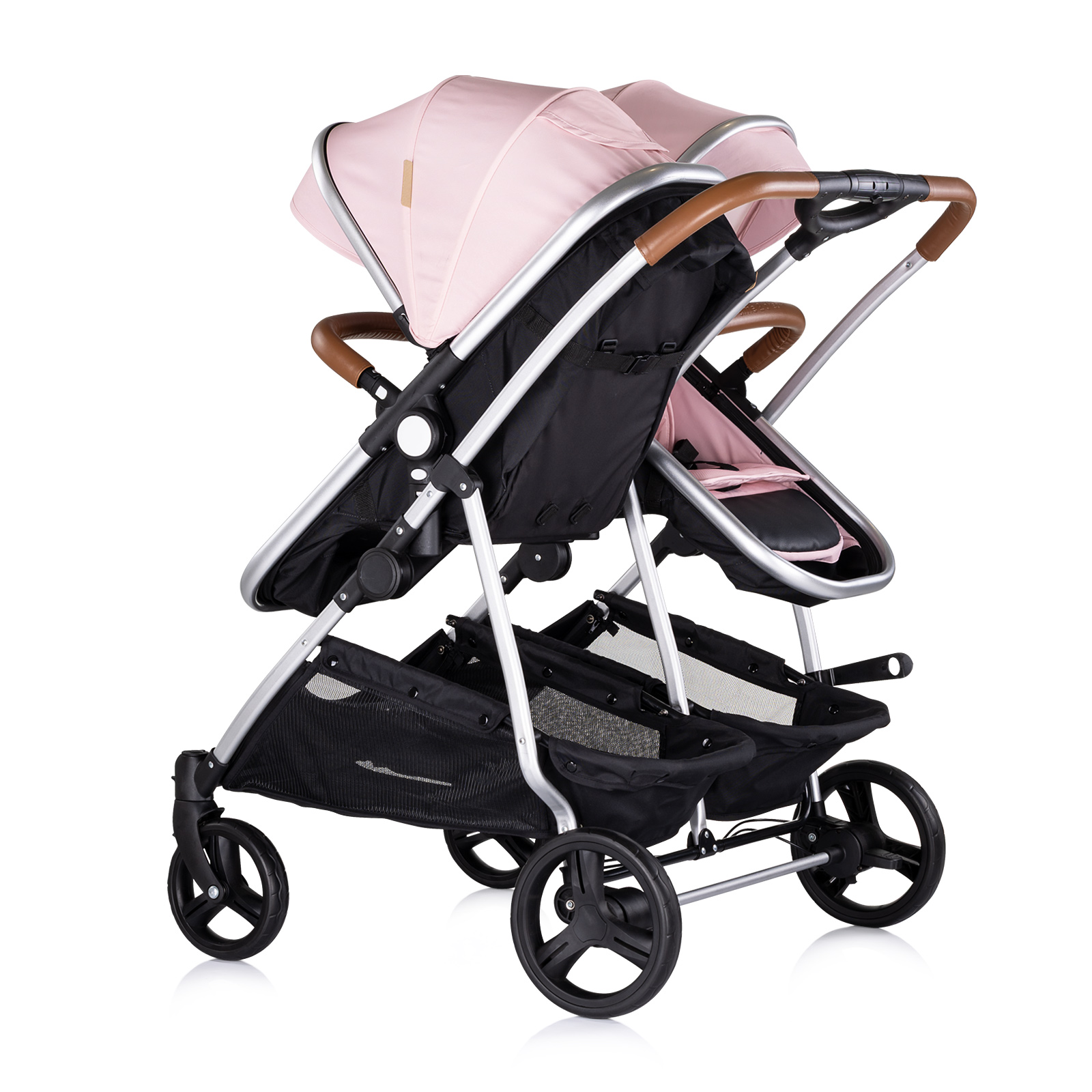 Baby stroller for twins DuoSmart marshmallow
